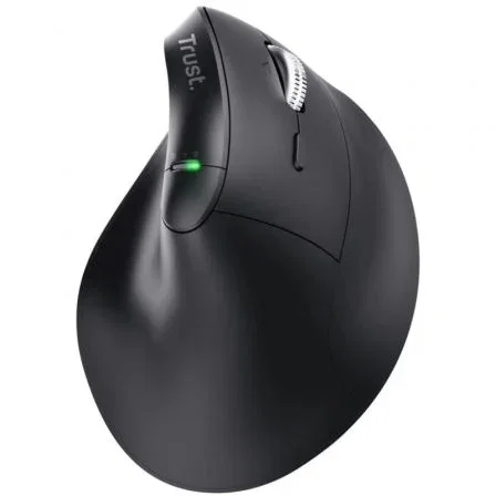 Trust Vyran 26107 Ratón Vertical Inalámbrico Ergonómico Recargable 3200 DPI Bluetooth Hyperscroll